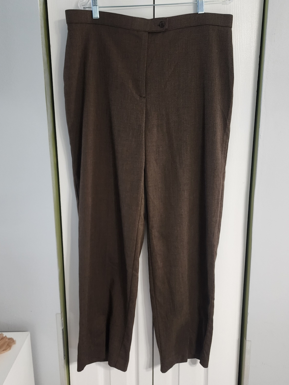 JM Collection Brown Straight-Leg Dress Pants